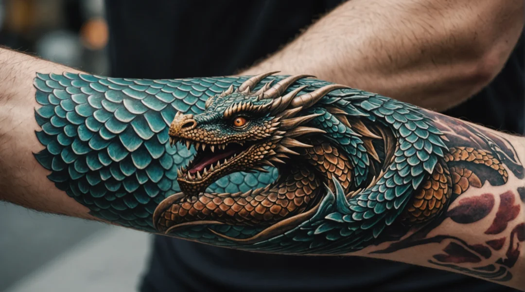 L_Art_du_Tatouage_3D_:_Animaux_Fantastiques_sur_Peau_Masculine